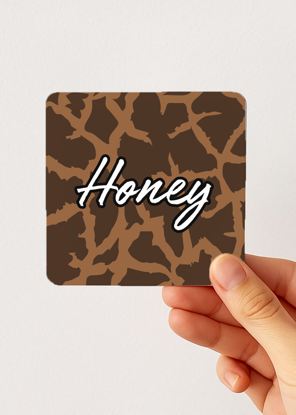 safari pattern name tea sachet tin — personalised pocket teabag box, hand-held