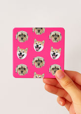 personalised pet portrait tea caddy, custom dog and cat tea box, pet lovers tea storage tin, personalised travel tea holder