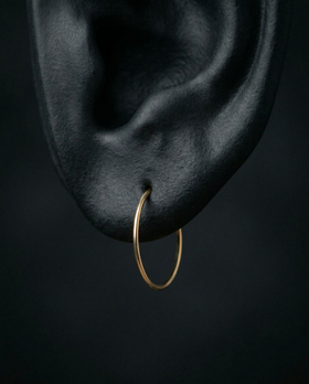14K Solid Gold Huggie Hoop Earrings