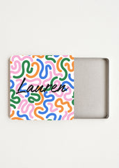 open compact tea bag box — name print, holds 4–6 wrapped tea bags