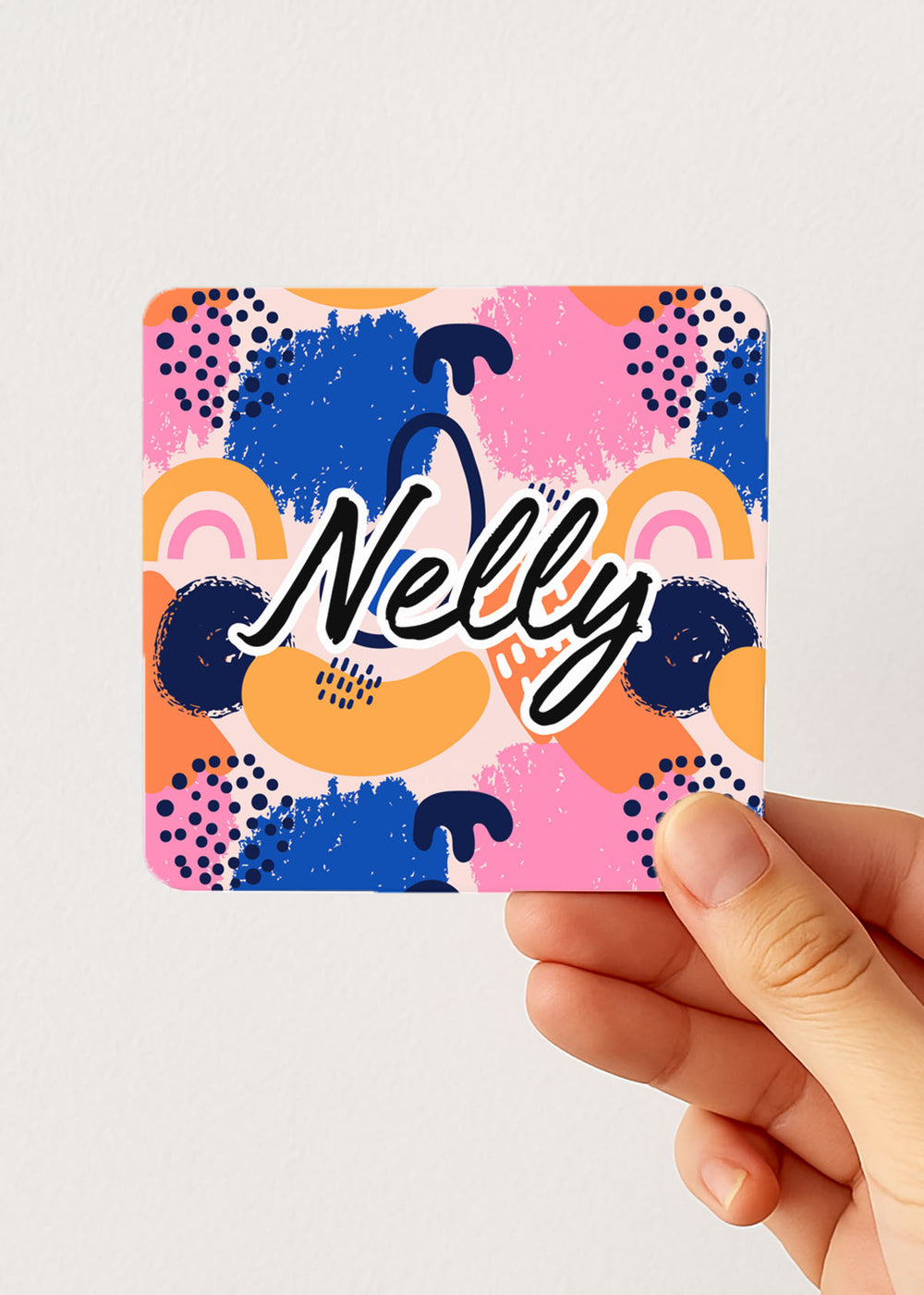 abstract pattern name teabag case — portable personalised tea bag tin, hand-held