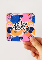 abstract pattern name teabag case — portable personalised tea bag tin, hand-held