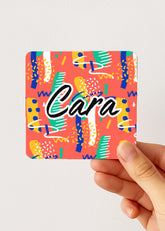 brushstroke name travel tea bag tin — personalised pocket teabag case, hand-held