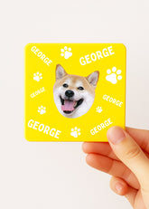 personalised dog tea bag tin; custom pet name tea caddy; dog lover tea storage box; travel tea tin for pet owners