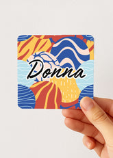 wave pattern name teabag organiser tin — slim personalised tea bag box, hand-held