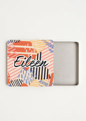 open slim tea bag case — name print, holds 4–6 wrapped tea bags