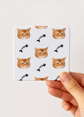 personalised cat photo tea box, custom feline tea storage, cat lover tea caddy, pet themed tea bag holder