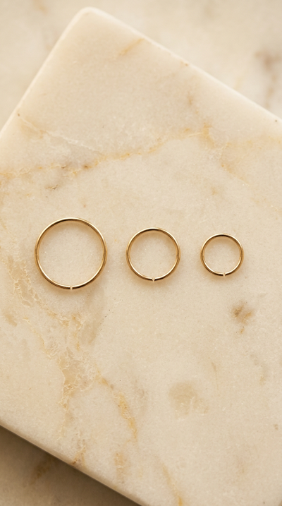 Lobe Hoop Size Guide: 6mm–10mm