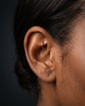 14K Solid Gold Rook Hoop
