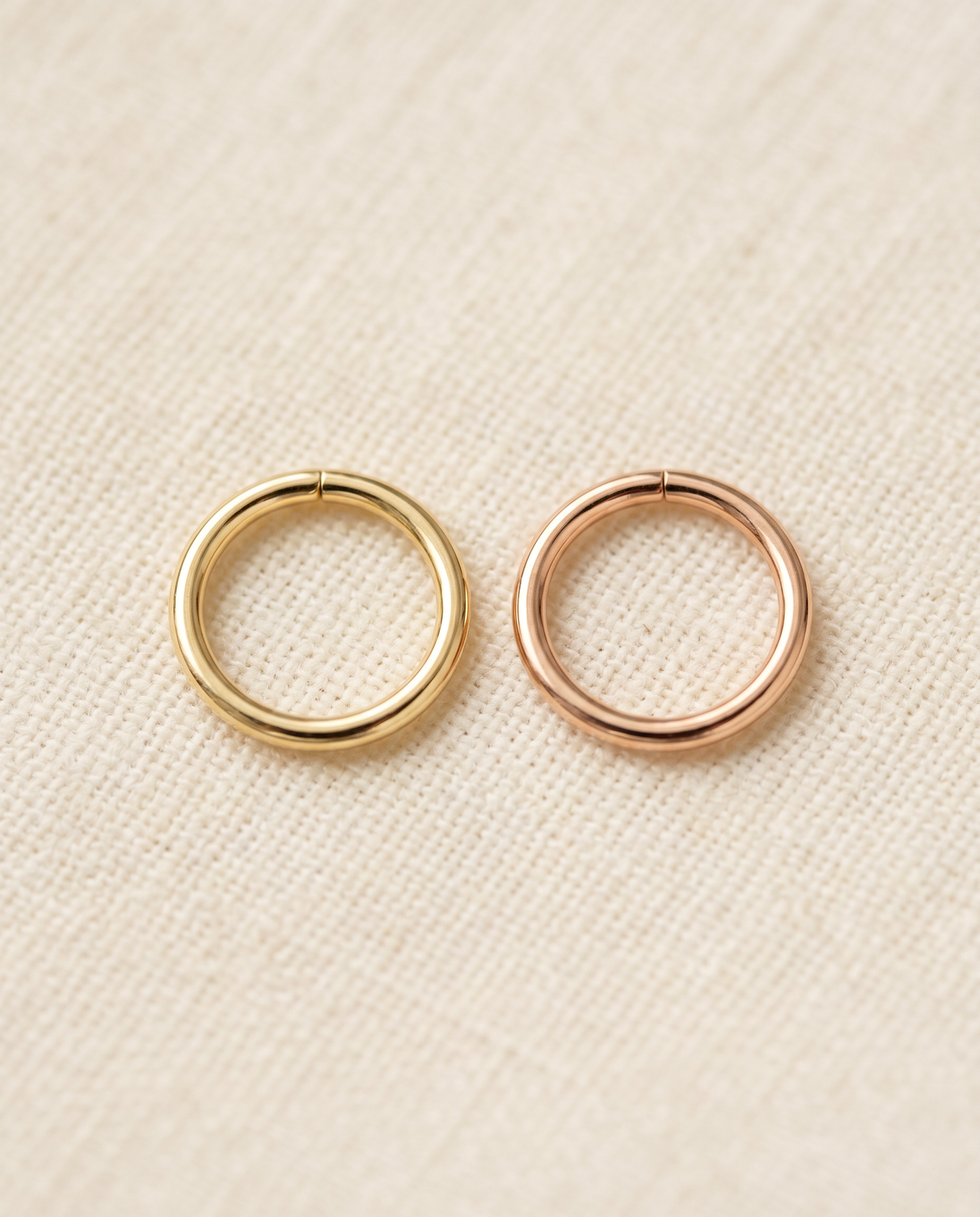 5.5mm Gold Seamless Hoop ,14K soild gold seamless ring from stepoy , yellow gold and rose gold color , good for tragus , helix piercing 