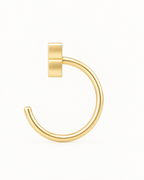 14K Gold Number Huggie Hoop