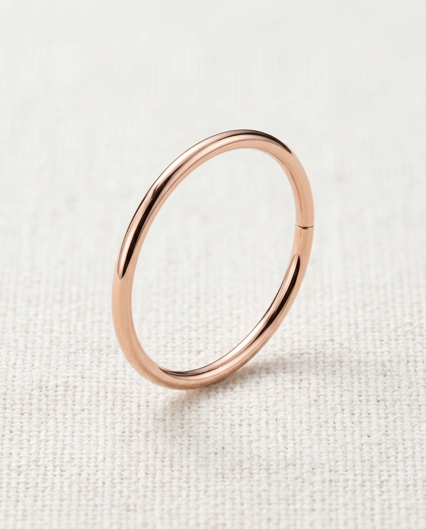 6.5mm Gold Seamless Hoop ,14k soild gold ring for helix ,rook ,tragus ,stepoy gold seamless ring , yellow gold and rose gold color 