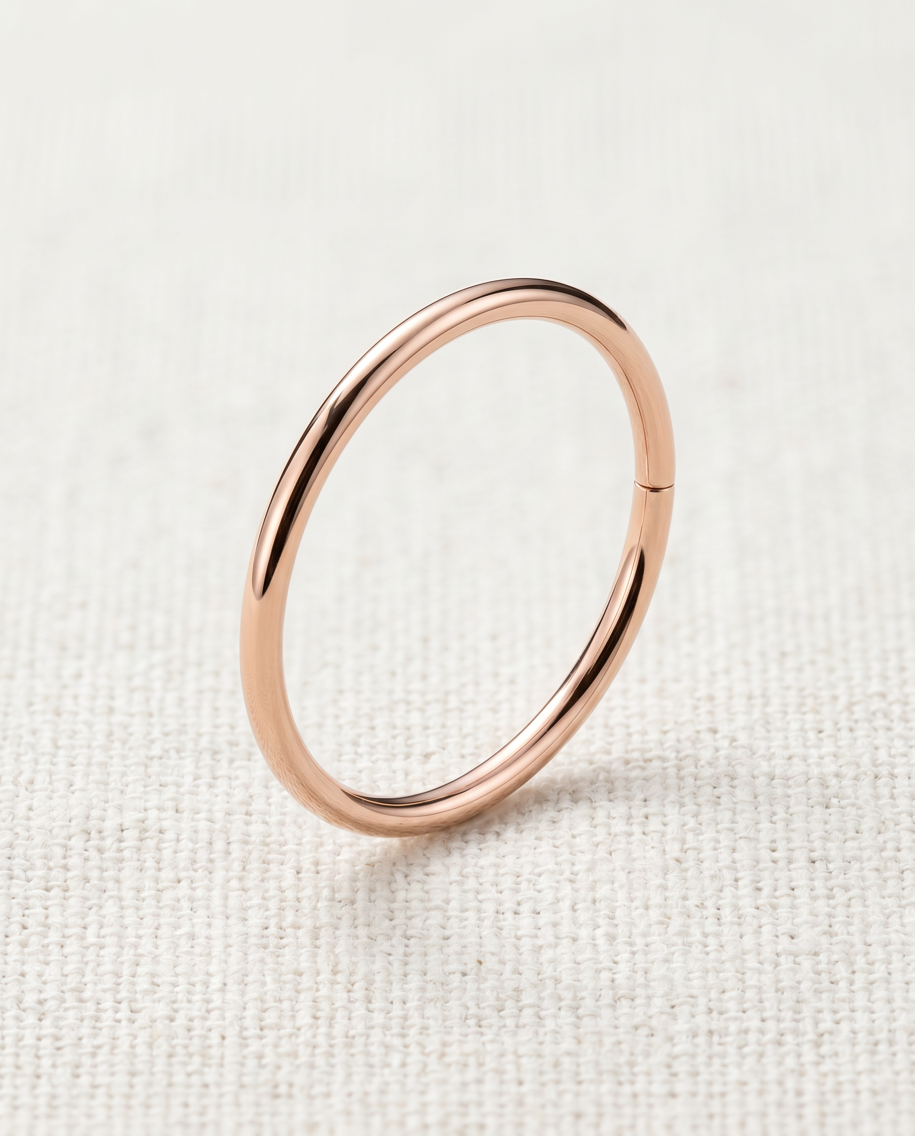 6.5mm Gold Seamless Hoop ,14k soild gold ring for helix ,rook ,tragus ,stepoy gold seamless ring , yellow gold and rose gold color 