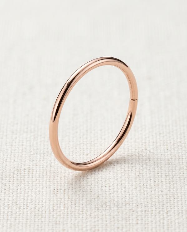 14k solid gold seamless ring for nostrill , 7.5mm ,yellow gold, white gold and rose gold color . — 14K solid gold