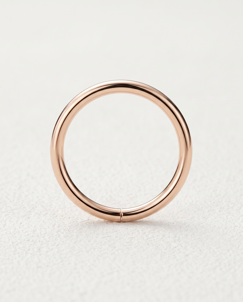 8.5mm Gold Seamless Hoop ,14k soild gold seamless ring for nostril ,daith and lobe , stepoy gold ring , yellow gold and rose gold color 