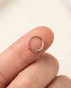 7.5mm Gold Seamless Hoop ,14k soild gold seamless ring for nostril ,daith and lobe , stepoy gold ring , yellow gold and rose gold color 