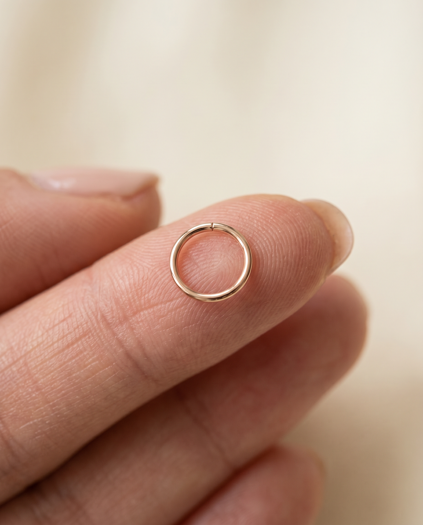 5.5mm Gold Seamless Hoop ,14K soild gold seamless ring from stepoy , yellow gold and rose gold color , good for tragus , helix piercing 