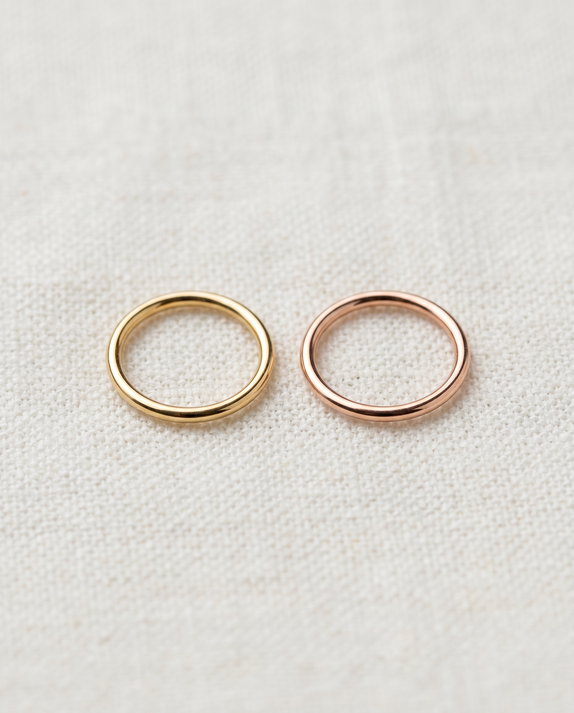 9.5mm 14K Gold Seamless Hoop - yellow gold and rose gold color from stepoy