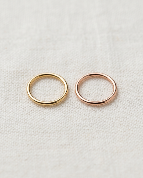 9.5mm 14K Gold Seamless Hoop - yellow gold and rose gold color from stepoy