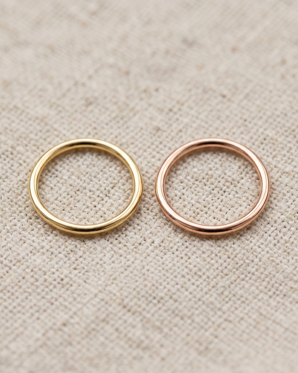 14ct soild gold seamless ring for nostril , small and tiny , yellow gold , rose gold and white gold color . — 14K solid gold