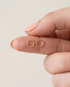 6.5mm Gold Seamless Hoop ,14k soild gold ring for helix ,rook ,tragus ,stepoy gold seamless ring , yellow gold and rose gold color 