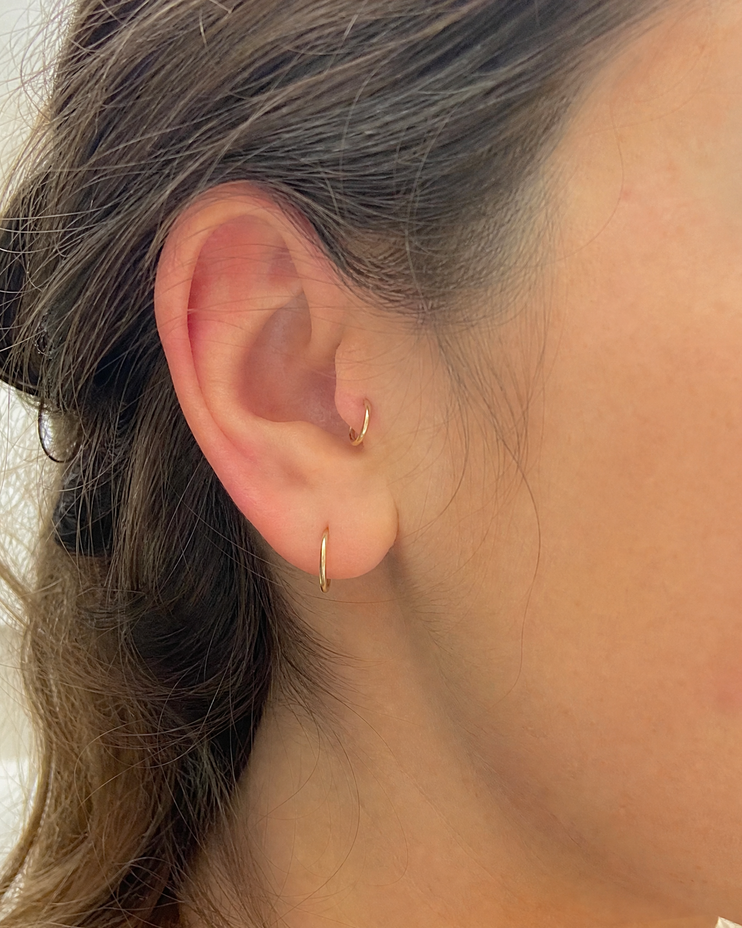 14K gold tragus ring 