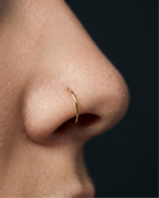 14K seamless nostril ring hoop 