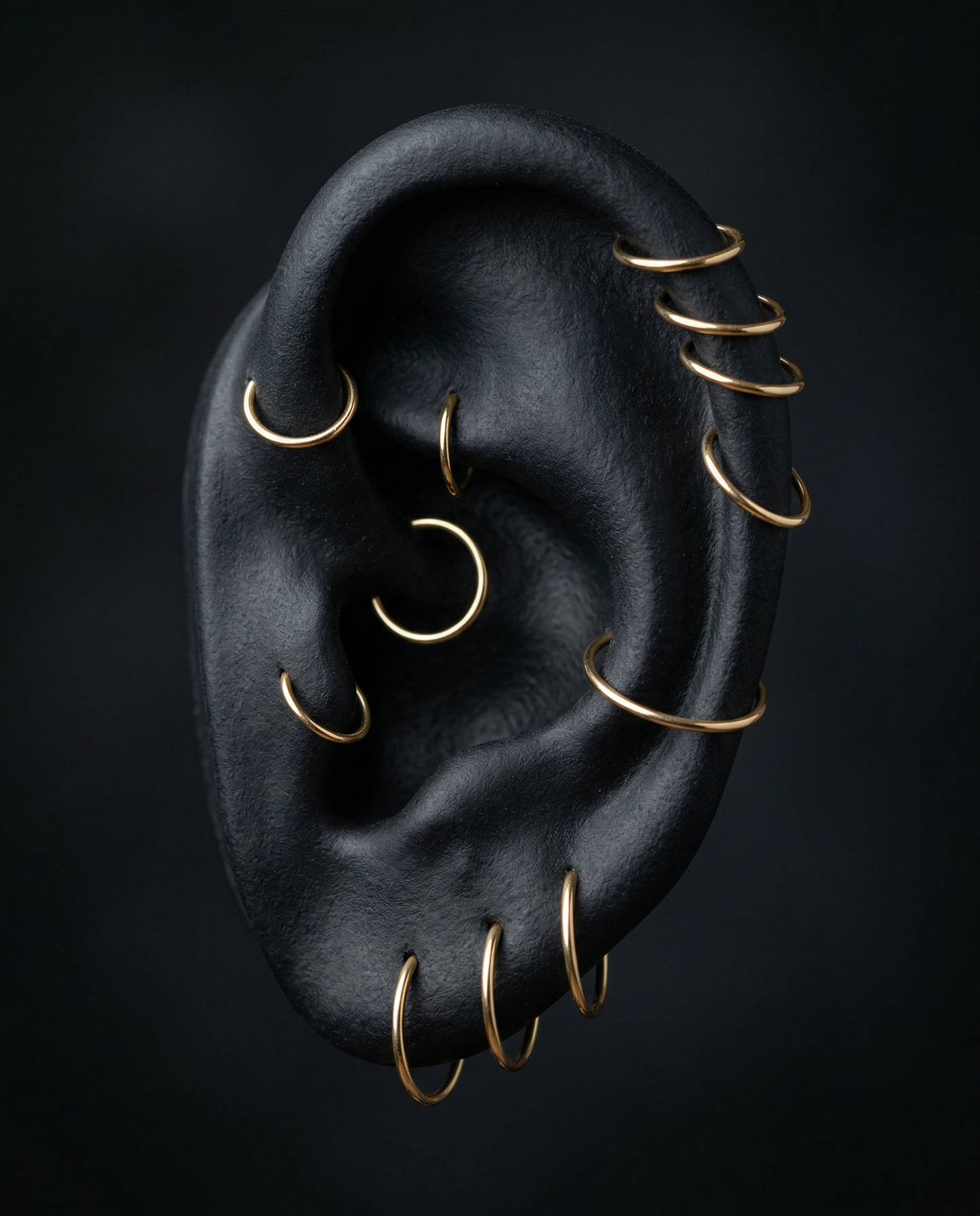14K Solid Gold Conch Piercing Ring