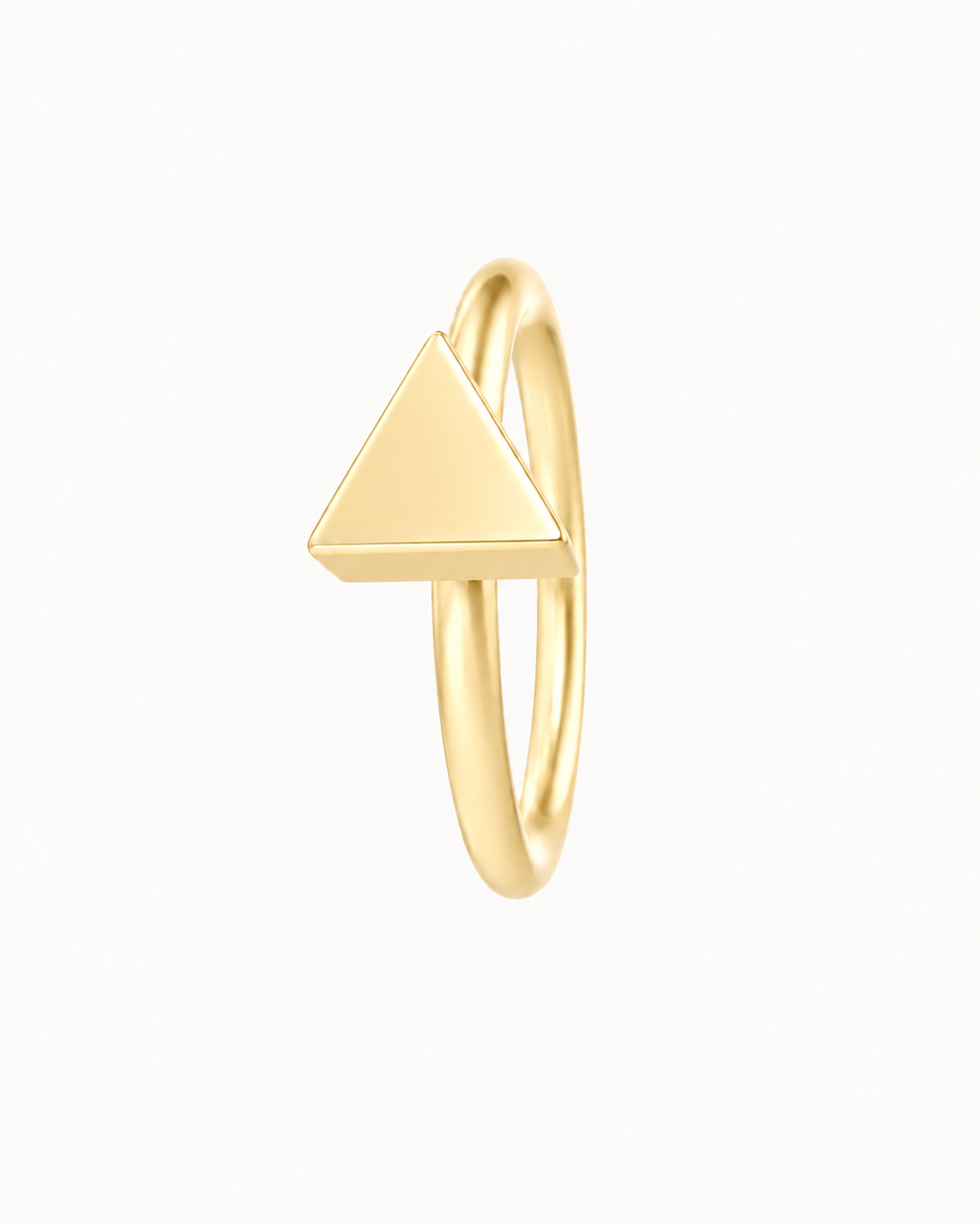 Triangle 14ct Solid Gold Nostril Ring