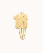 14ct Solid Gold Number Seamless Hoop