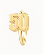 14ct Solid Gold Number Seamless Hoop