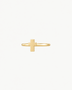 Cross 14ct Solid Gold Helix Hoop