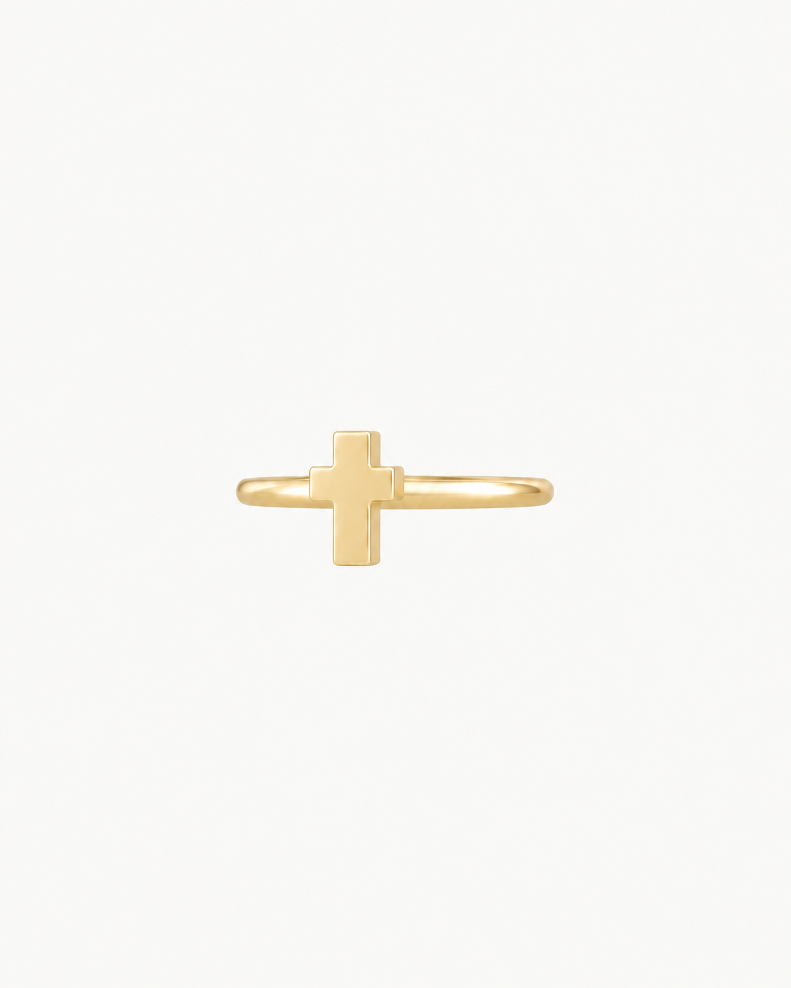 Cross 14ct Solid Gold Helix Hoop