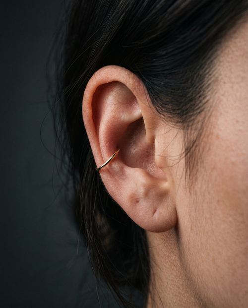 Seamless hoop for conch. Ideal for conch piercings. 10-15mm sizes. — 14K solid gold by Stepoy