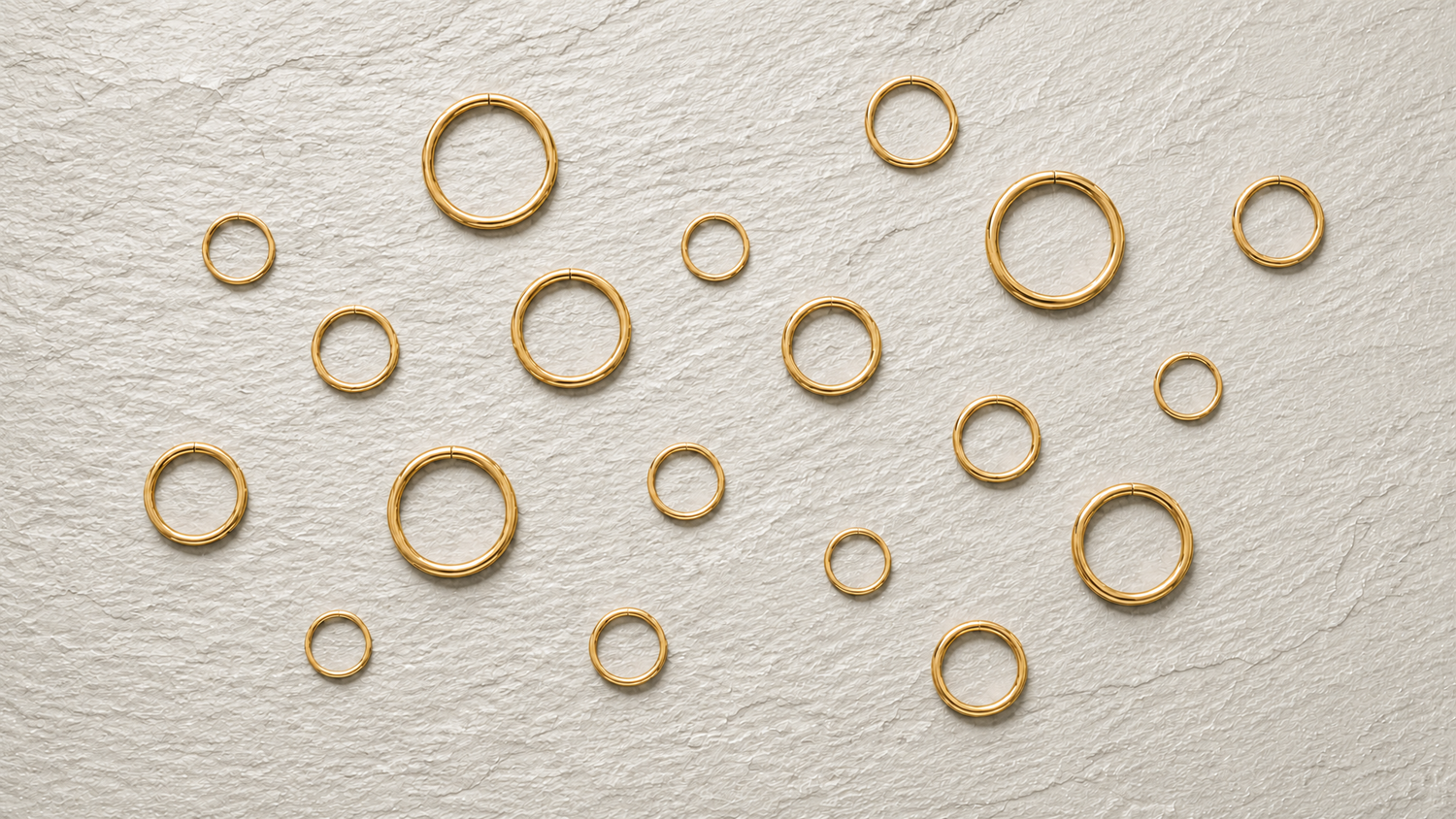 Stepoy 14K solid gold seamless hoops