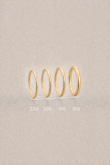 14K Solid Gold Conch Piercing Ring