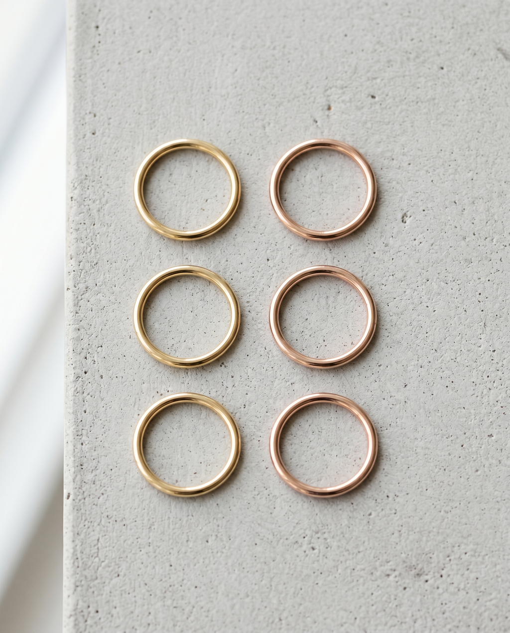 9.5mm 14K Gold Seamless Hoop - yellow gold and rose gold color from stepoy