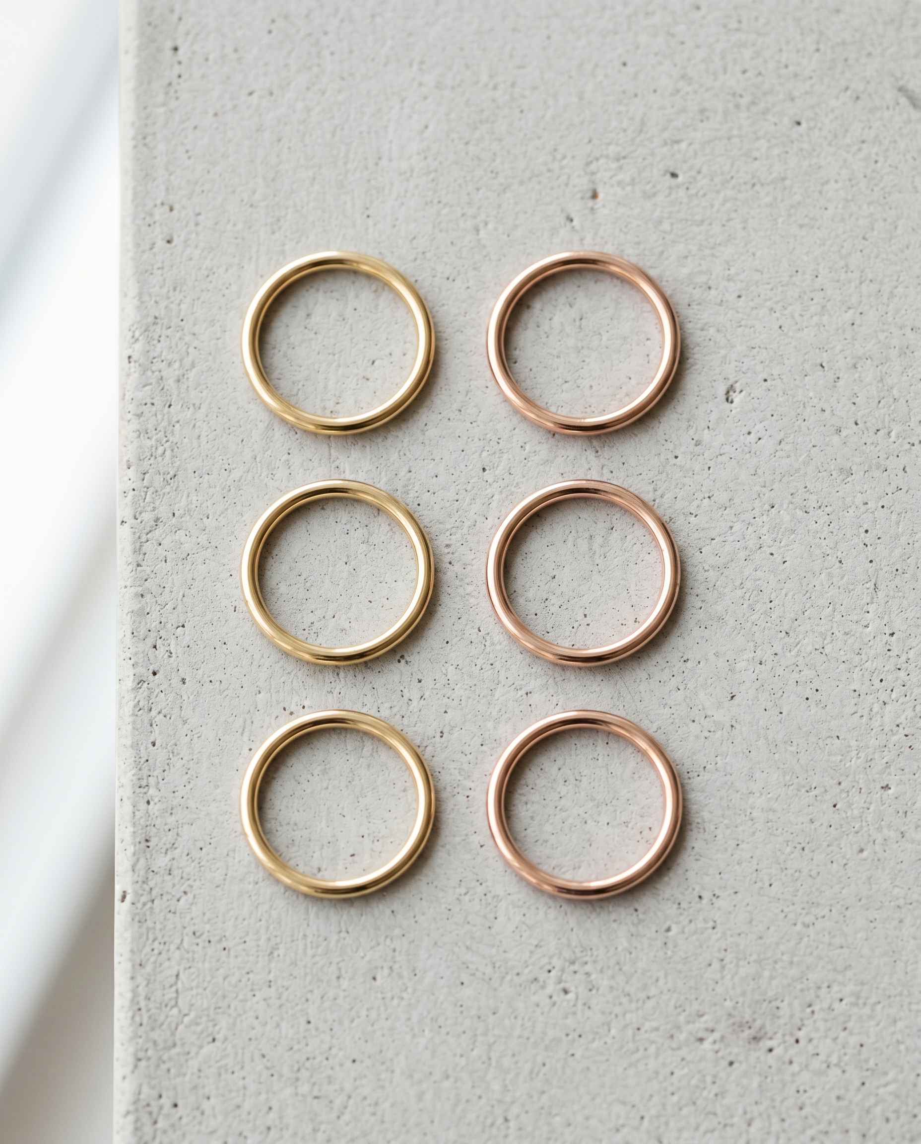 9.5mm 14K Gold Seamless Hoop - yellow gold and rose gold color from stepoy