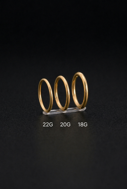 14K Solid Gold Conch Piercing Ring