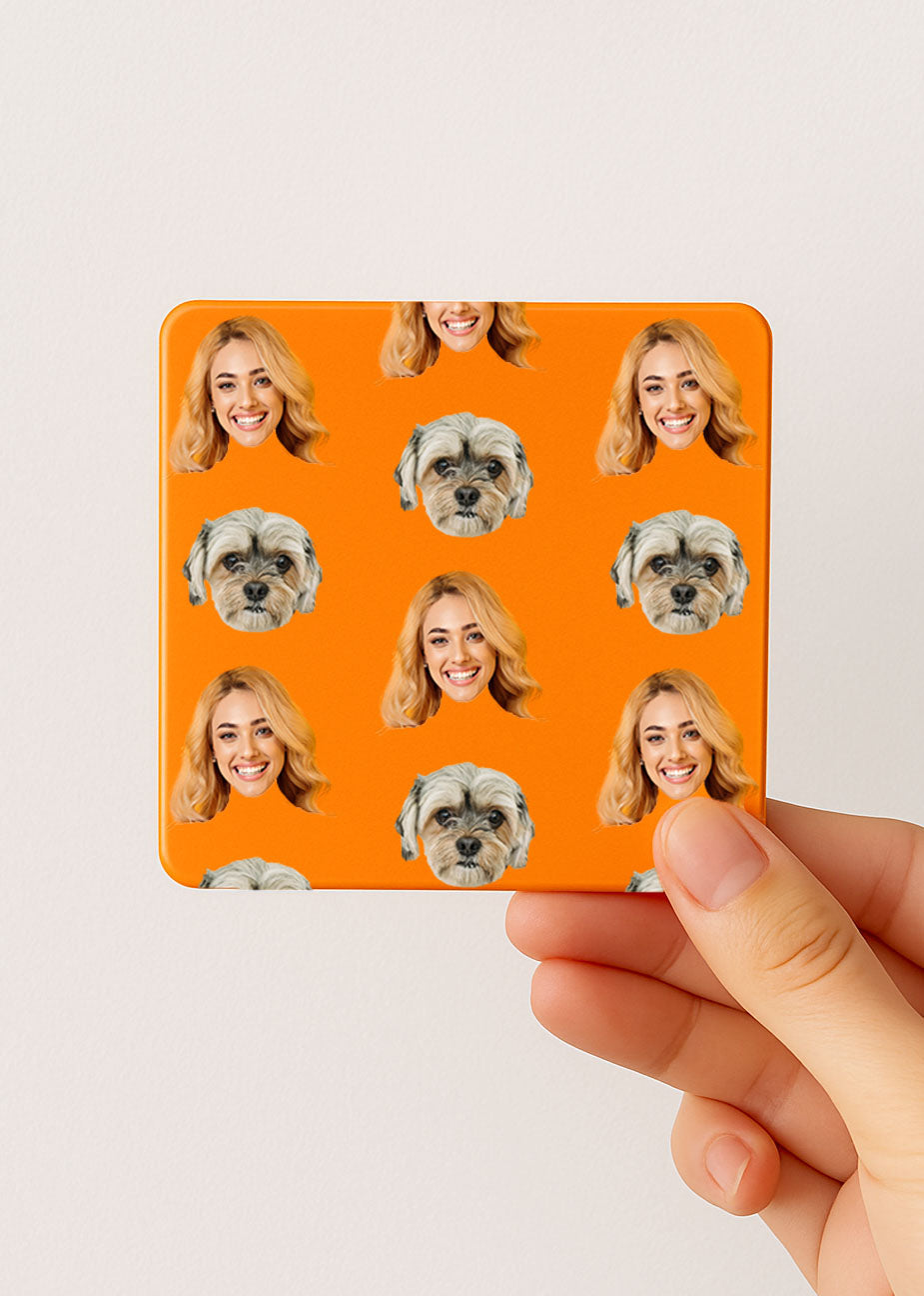 photo keepsake tin box, personalized face storage box