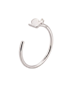 A playful 14ct solid gold Snail Hoop with a rounded shell, long body and tiny feelers. Available in 18G or 20G, 6–10mm, in three gold colours.