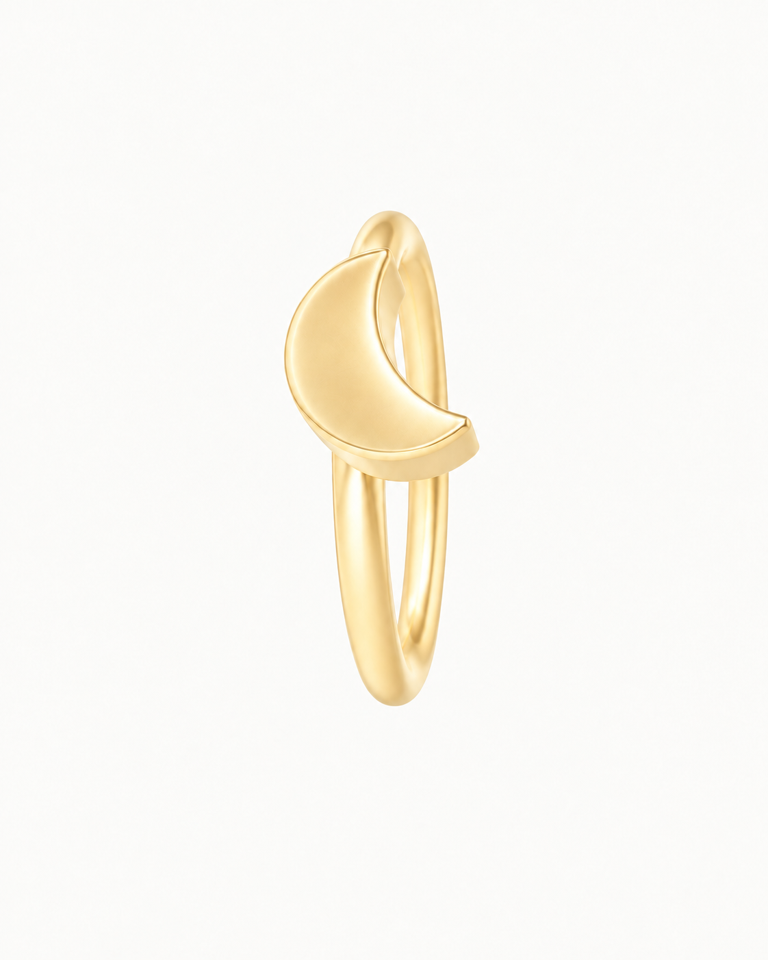 Moon 14ct Solid Gold Nostril Ring