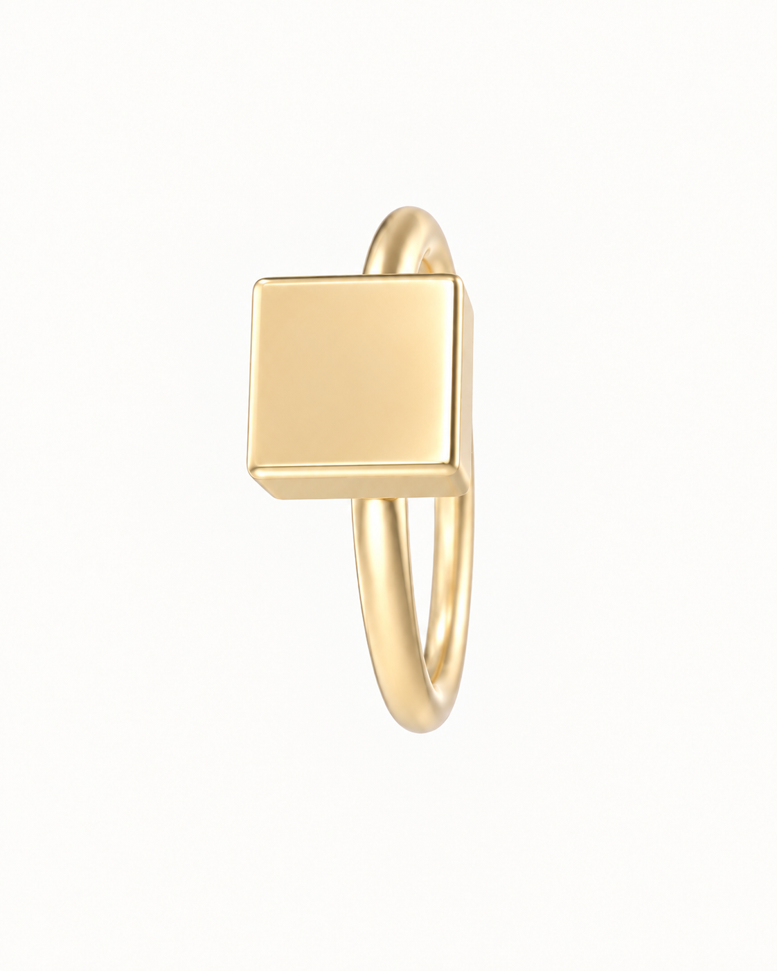 Square 14ct Solid Gold Nostril Ring