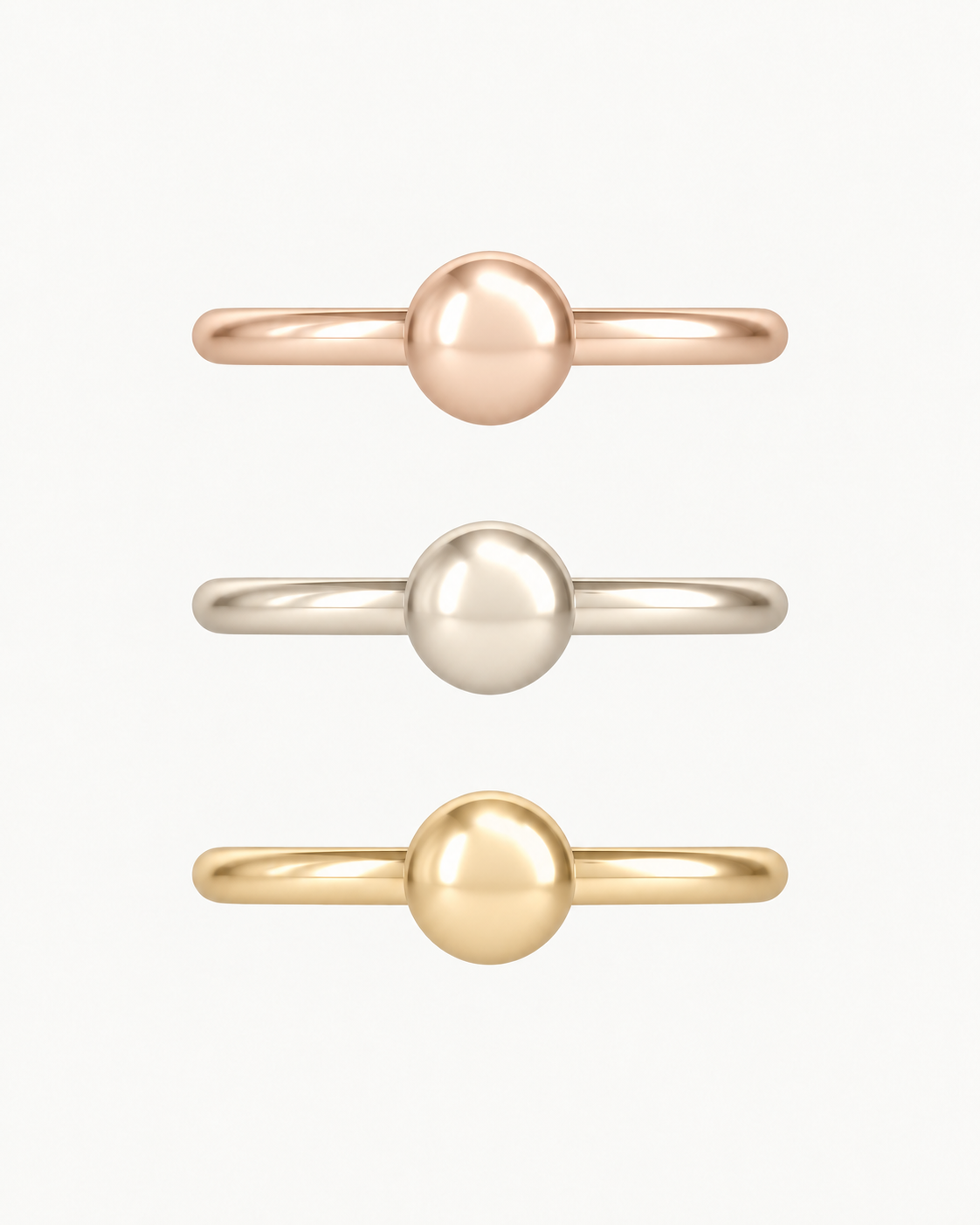 Ball 14ct Solid Gold Helix Hoop