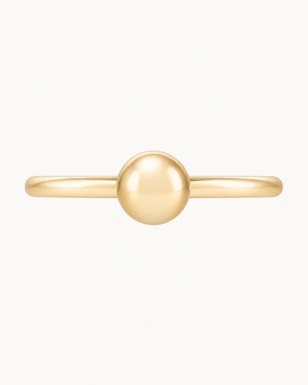 A polished ball adds a classic bead-like detail that works easily with simple solid-gold jewellery. Made for fully healed helix piercings, it keeps the profile compact for an upper-ear stack while leaving the motif clearly visible. Handmade to order in 14ct solid gold, it fits naturally with classic, polished and minimal styling rather than reading as a generic plain hoop.