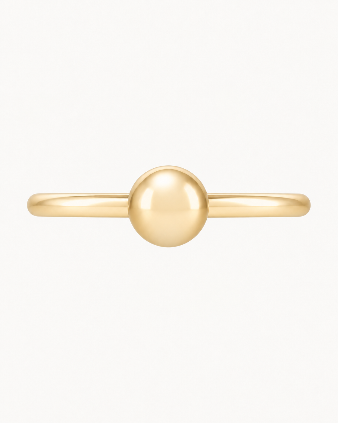 A polished ball adds a classic bead-like detail that works easily with simple solid-gold jewellery. Made for fully healed helix piercings, it keeps the profile compact for an upper-ear stack while leaving the motif clearly visible. Handmade to order in 14ct solid gold, it fits naturally with classic, polished and minimal styling rather than reading as a generic plain hoop.