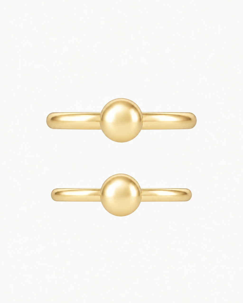 Ball 14ct Solid Gold Helix Hoop