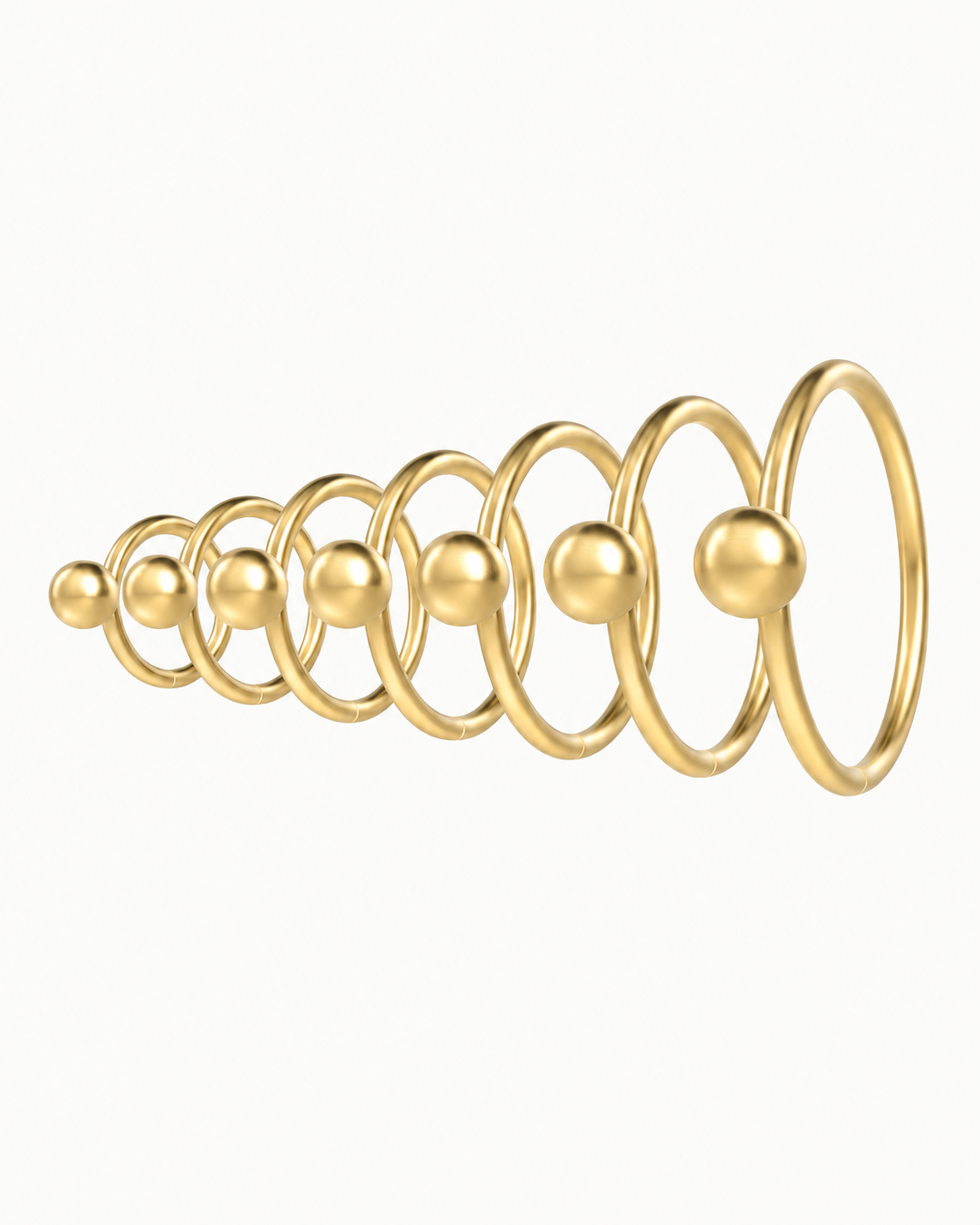 Ball 14ct Solid Gold Nostril Ring