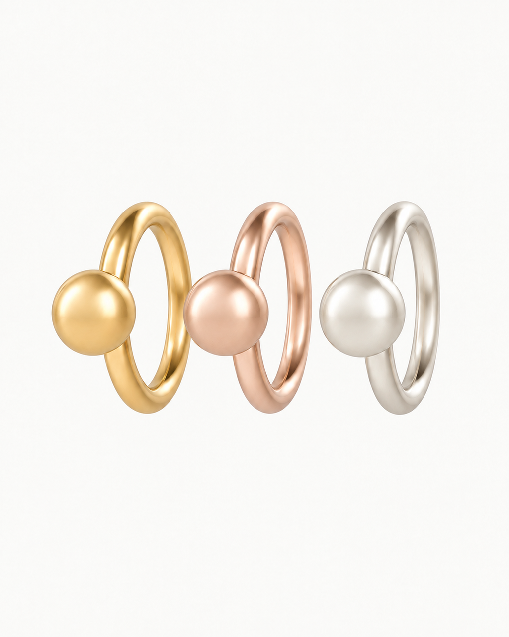 Ball 14ct Solid Gold Nostril Ring
