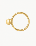 Ball 14ct Solid Gold Nostril Ring